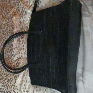 Michael Rome Designs Genuine Leather Black Large Shoulder Bag
